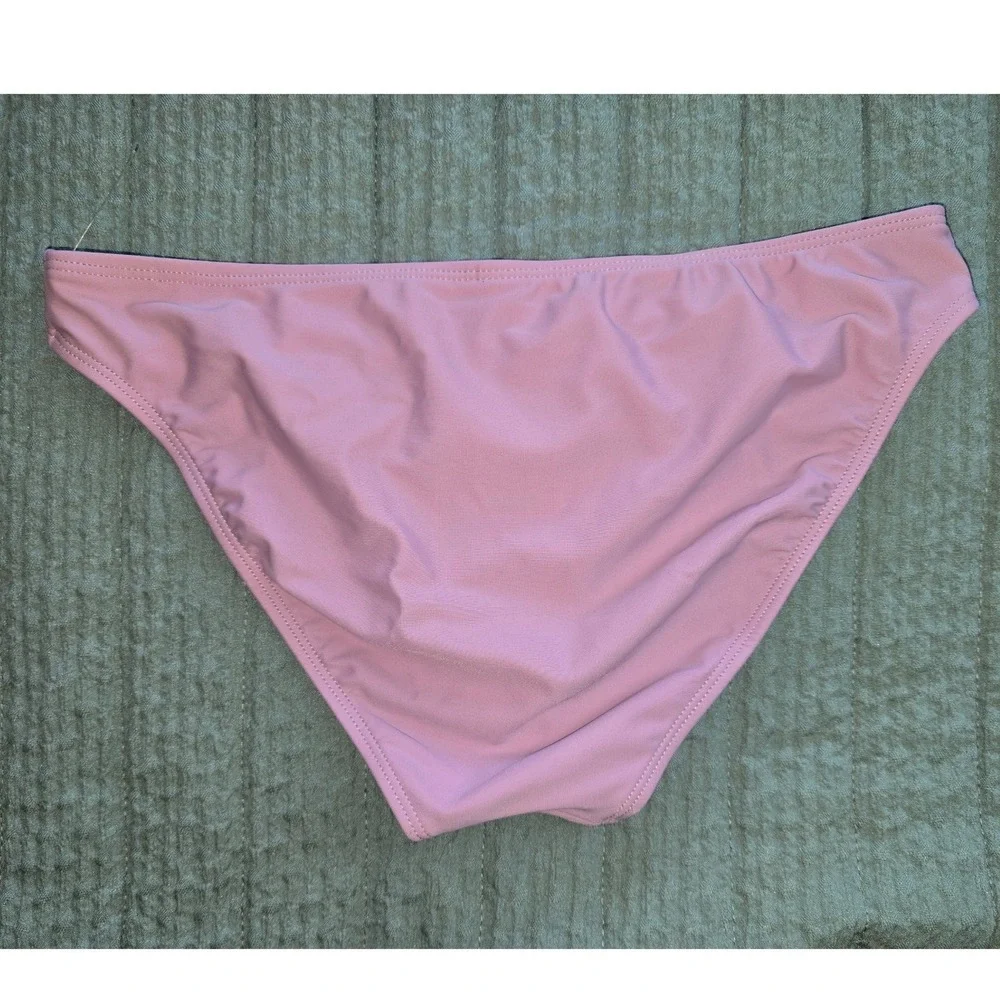 NWOT Salt + Cove‎ Bikini Bottom Pink Solid Hipster Swimwear Women Size S